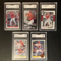 Angels Mike Trout Graded 10 Baseball Cards 