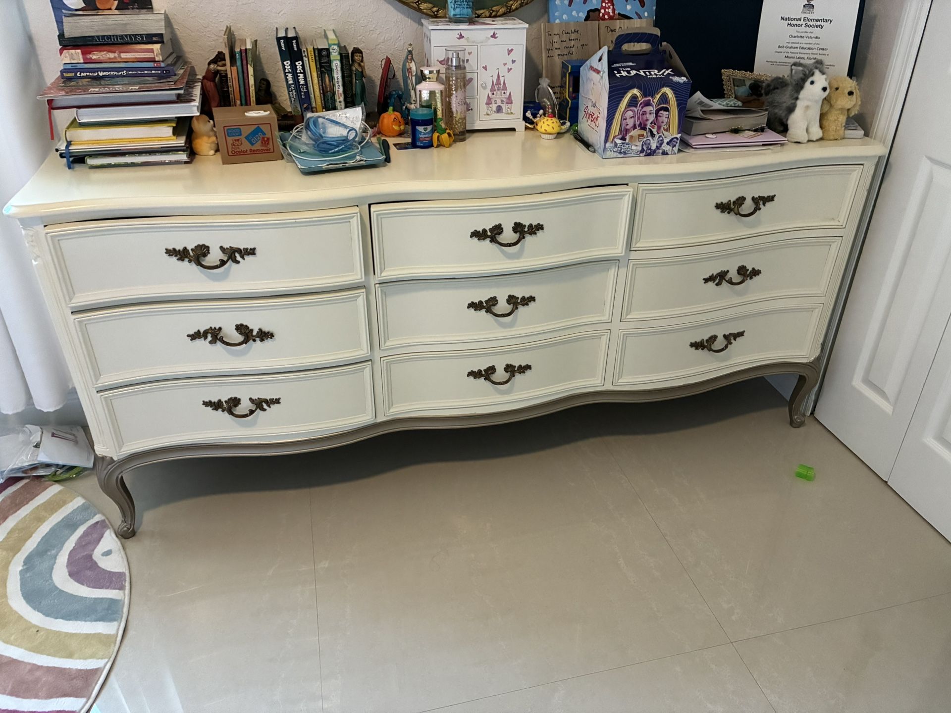 "Henredon" - French Dresser Design And Night Table Real Wood
