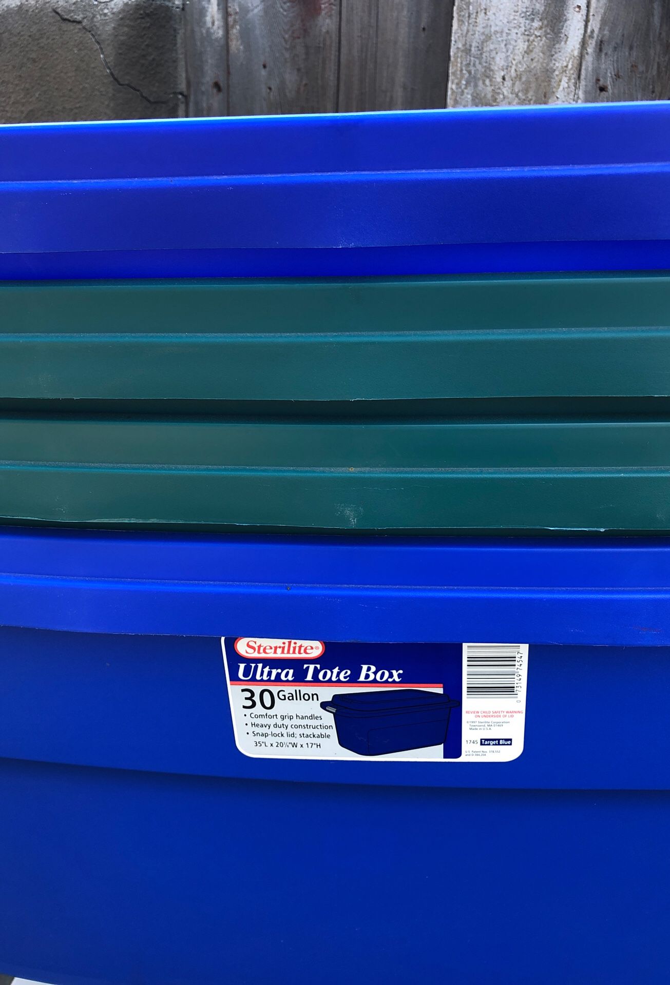 Sterility ultra tote box 30 gallon storage bin