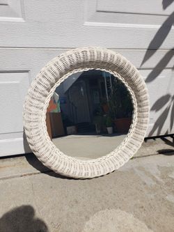Vintage Wicker Mirror