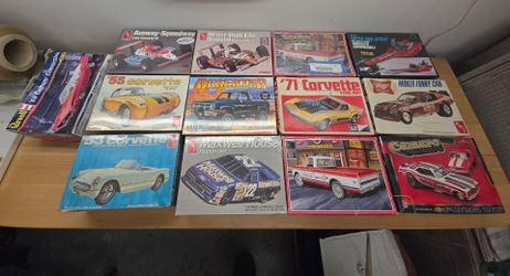 13 factory sealed or unbuilt model kits