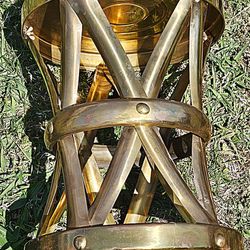Handcrafted Hollywood Regency gold polished brass tabouret Stool/Table