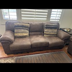 3 piece sofa set with 2 end tables and coffee table