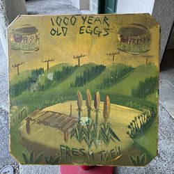 Hand Painted Table Steve Keene (Pavement Album Cover Artist)