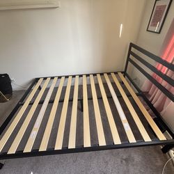 Queen metal bed frame