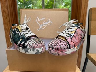 Christian Louboutin Fun Louis Junior Spikes Floral Hanabi Sneakers EU 46 US 13