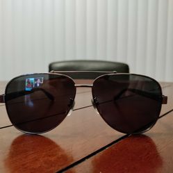 Gucci GG0528S 007 Black & Gunmetal Aviator Sunglasses 63-14-150