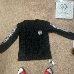 Black Chrome Hearts With Cross Pattern