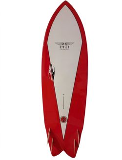 Mike Hynson Black Knight 2 Quad Surfboard – Red/White Free Leash included