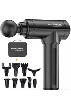 Muscle Massage Gun for Athletes Deep Tissue Back Massager w/ High Torque Brushless Motor for Back Pain, Shoulder, Neck, Body, All Muscles Recover & Ma