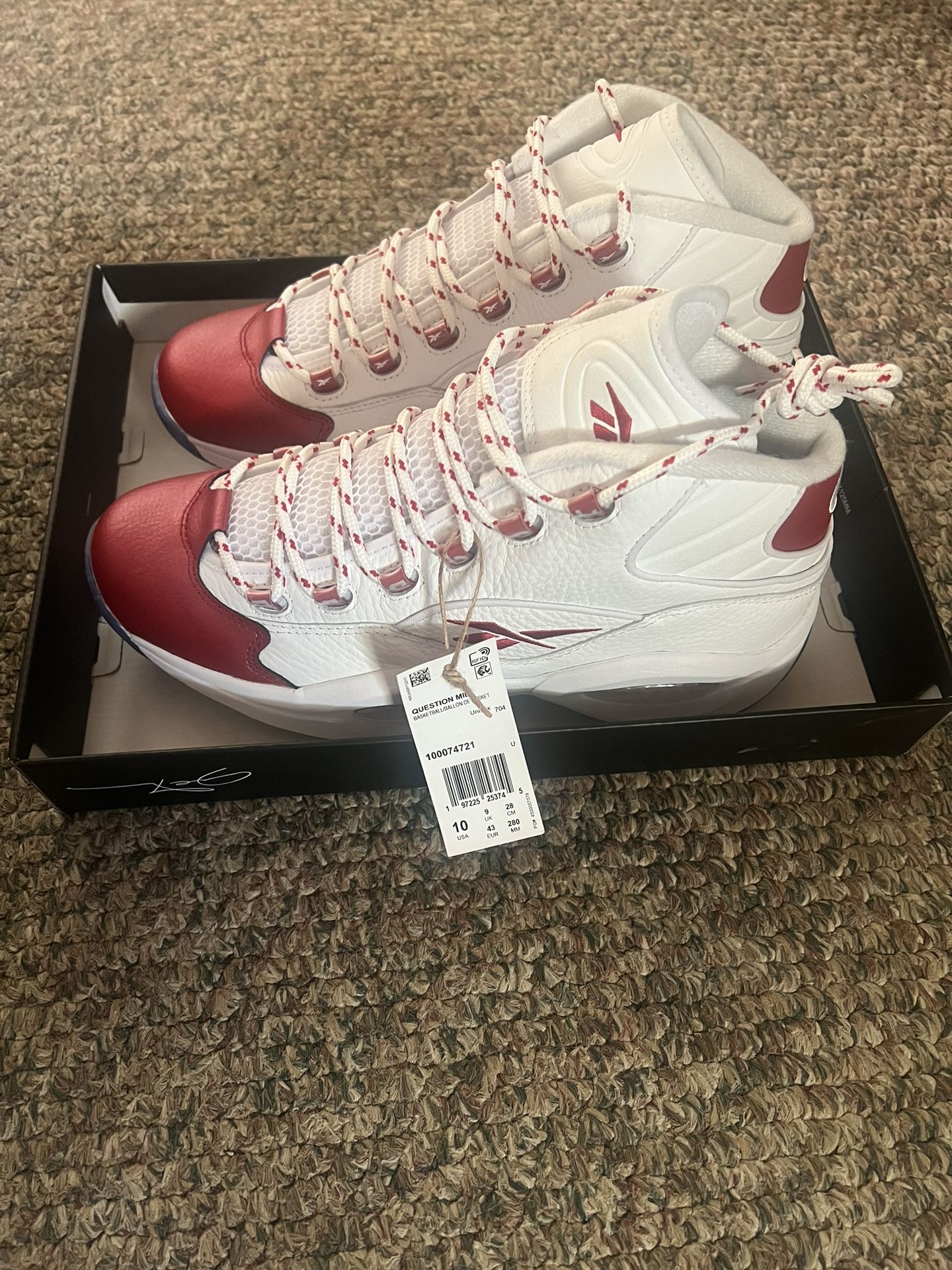 Question Mid Basketball Shoes Reebok