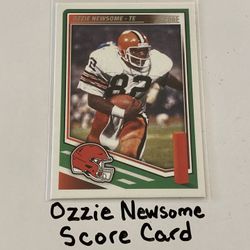 Ozzie Newsome Cleveland Browns Hall of Fame TE Score Card. 