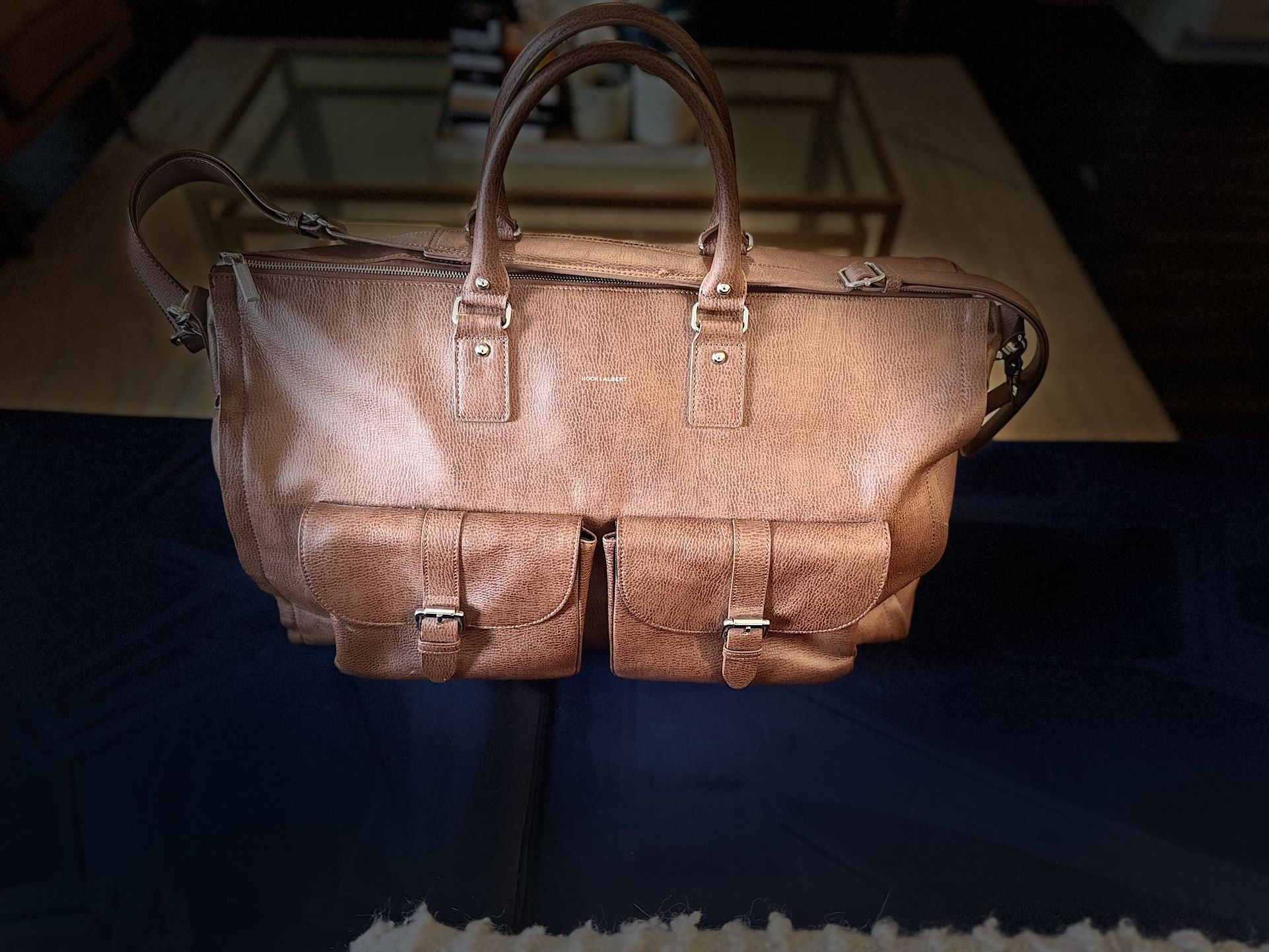 Hook & Albert Walnut Tan Weekender Messenger Bag 