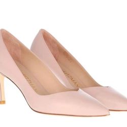 Stuart Weitzman Anny 70 Dolce Leather Stiletto Pumps Size 10    