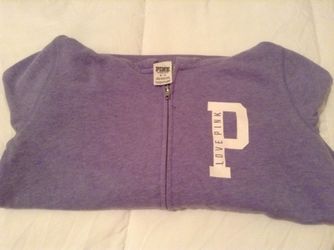 Victoria Secret LOVE PINK Lavender Zippered Hoodie - Size Large