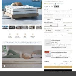 Saatva Classic Mattress-Queen-11.5" tall-Plush Soft - used LIKE NEW!!