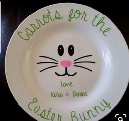 Easter bunny plates