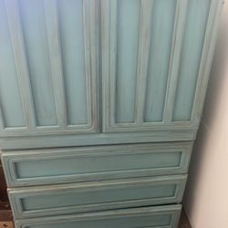 Two Piece Cabinet With Drawers