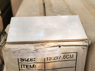 White 3x6 Subway Tile  2 boxes 15sf each - both boxes for $15