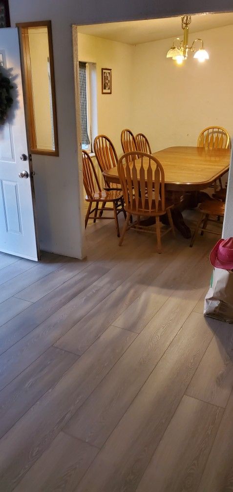 (New In Box) Whitewater Oak PRO Longboards Mute Step Extra Wide Click Vinyl Plank Flooring, 26.62sq.ft./box, 6 planks, 70-7/8" x 9" x 5/16"