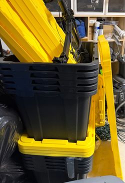 TODAY -12 Heavy-Duty 27-Gallon Storage Totes w/ Lids – Excellent Condition