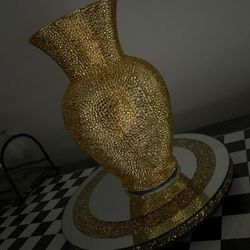 Gold Rhinestone Vase 