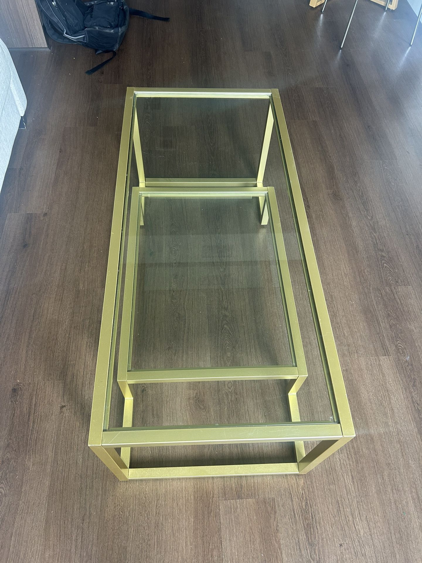 Gold Glass Coffee Table