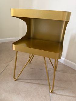 Gold Metal Side Table