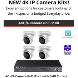 Poe 8MP Cameras With NVR