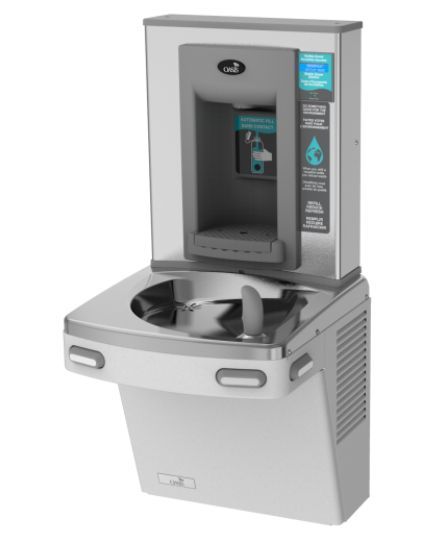 OASIS Drinking Fountain w/ Bottle Filler in Stainless Steel, M/N 506465, Unused