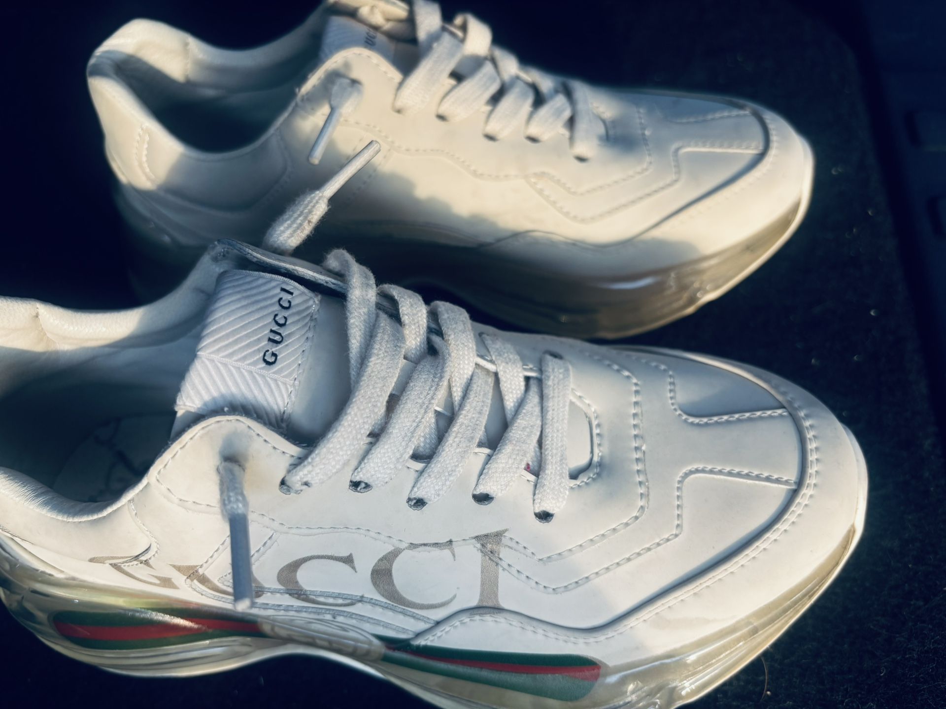 GUCCI Rhython Sneakers with GUCCI Logo for women Size 5 DROPPING PRICE! NOW $80