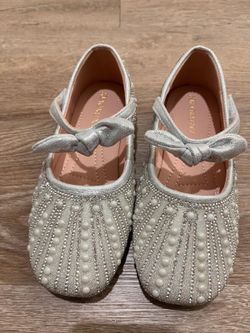 Mary jane faux pearl Silver grey (little kid 13)