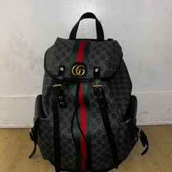 Ophidia Black GG Backpack