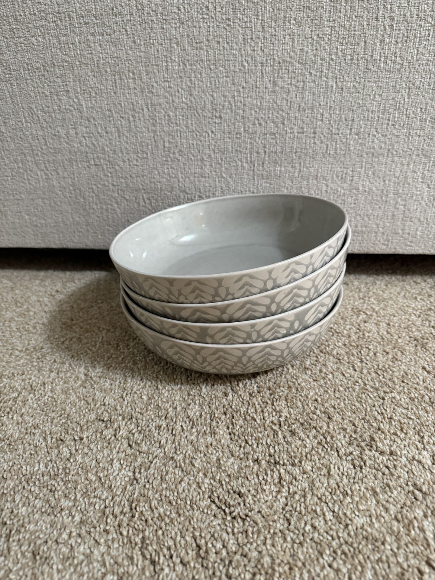 Cravings by Chrissy Teigen 4pc Stoneware 7" Dinner Bowl Set - White