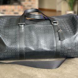 BEAUTIFUL COACH OVERNIGHT BAG BLACK PVC for Sale in
