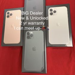 Unlocked Apple iPhone 11 Pro New $1000 Or iPhone 11 Pro Max New $1100 with 2 Years AppleCare Plus Warranty I Can Meet Up 