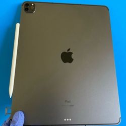 256GB Apple IPad Pro 12.9” 5th Generation ( M1 chip / XDR display / 2021) WiFi + cellular (5G/Unlocked) with keyboard, pen & Accessories (1TB $999)