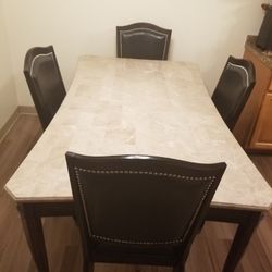 Marble dining Table With 4 Chairs 