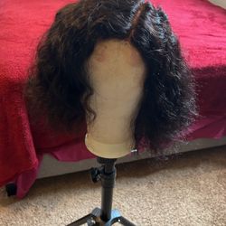Curly T Part Lace Front Wig Knots Bleached Already Brazilian Hair 