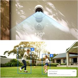Security Cameras Wireless Outdoor, 2K Battery Powered WiFi Camera with AI Motion Detection