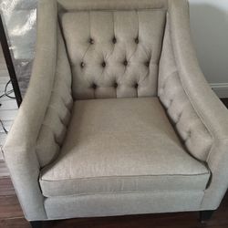 Arhaus Tufted Armchair - custom fabric