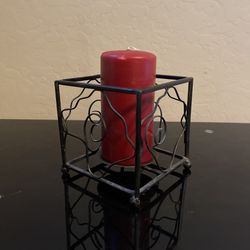 Abstract Iron Candle Holder 
