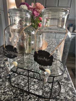2 glass jugs