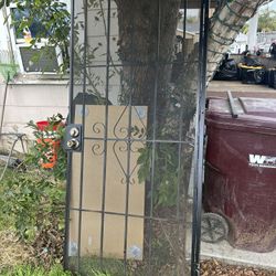 Black Metal Screen Door