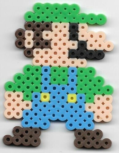 Luigi Perler Bead Pixel Art
