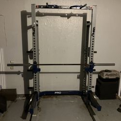 Fitness Gear Pro Half Rack HR 600 with plates and barbell for Sale in Houston TX OfferUp