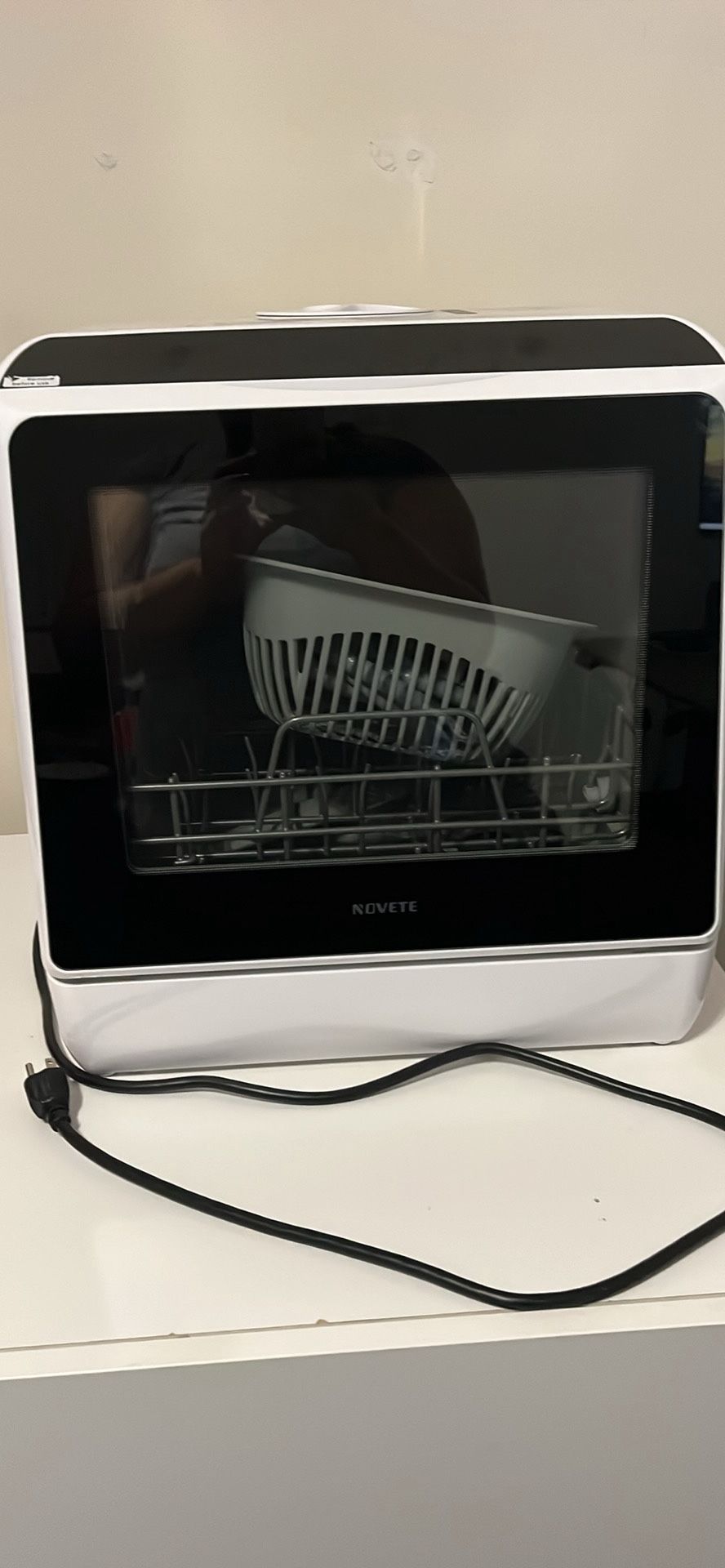 Portable Countertop Dishwashers, Compact Dishwashers w/ 5 L Built-in Water Tank with Brass Adapter