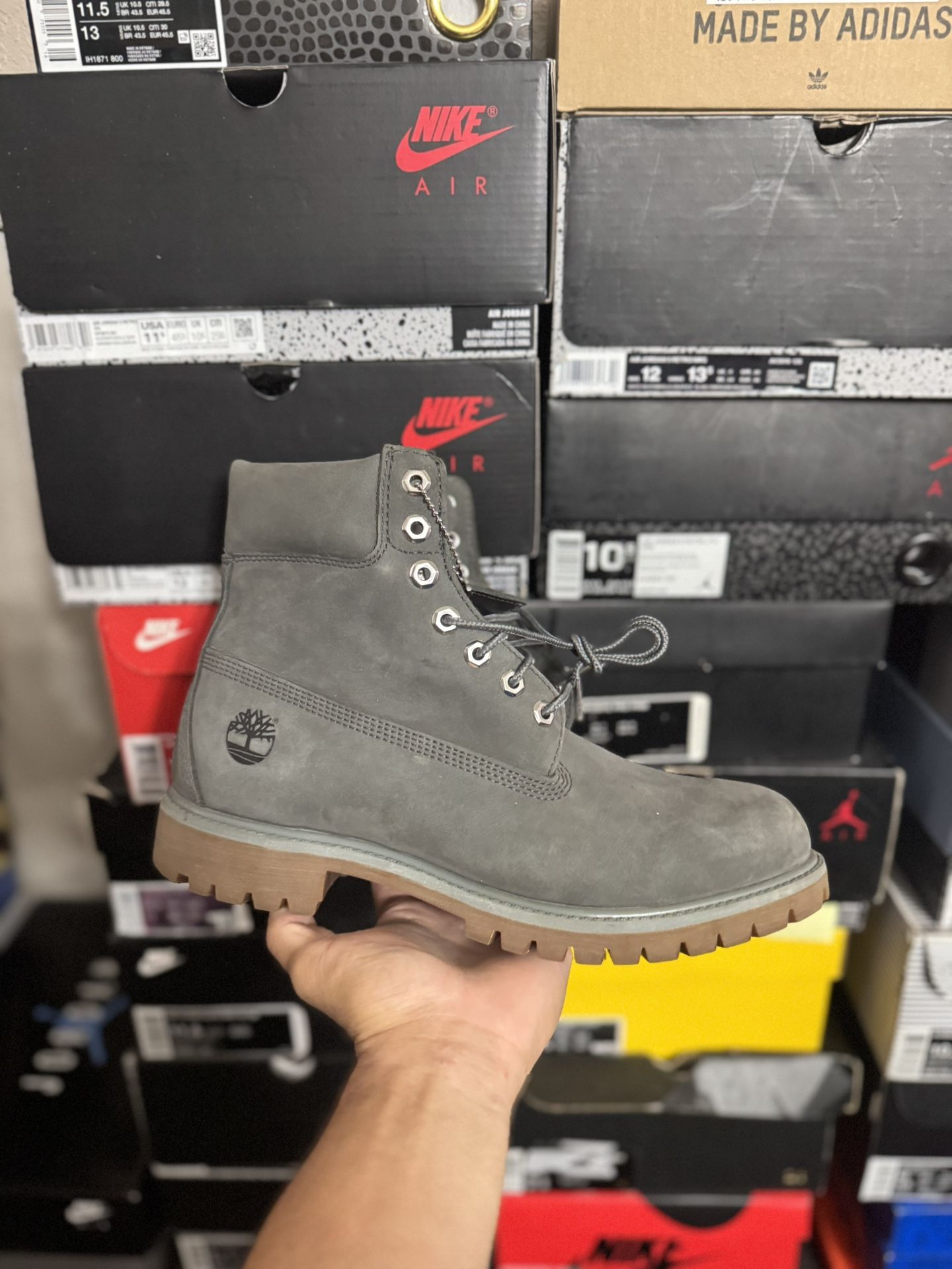 Timberland Premium Waterproof Boot Dark Grey Nubuck size 10