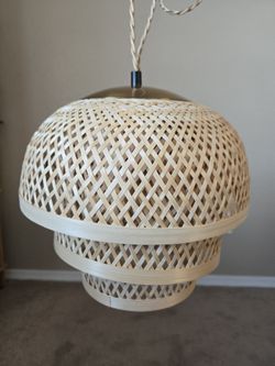 ​Large Handmade Bamboo Woven Pendant Light