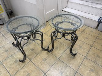 Set Of Two Tempered Glass Coffee Tables